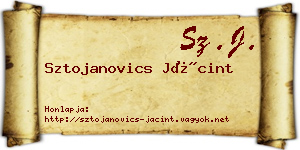 Sztojanovics Jácint névjegykártya